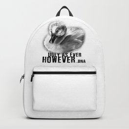 UGLY AS EVER Backpack | Uglyduckling, Duck, Baby, Digital, Black And White, Pop Art, Bird, Growing, Kid, Graphicdesign 