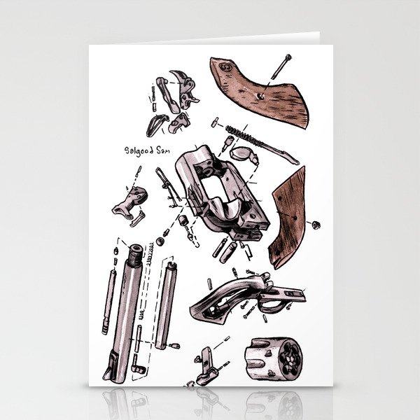 Exploded Gun Stationery Cards