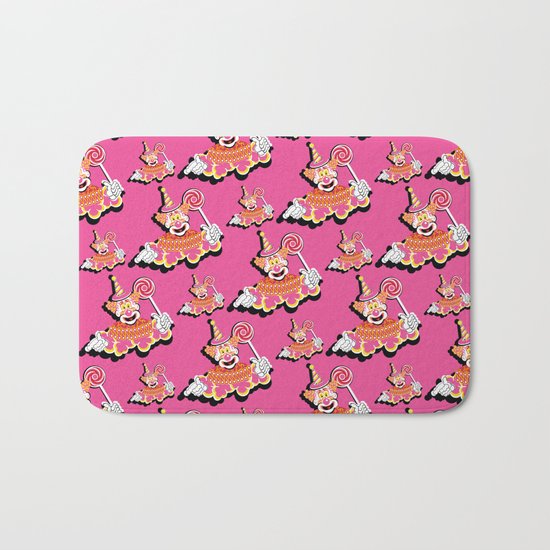 Retro Clown Bath Mat
