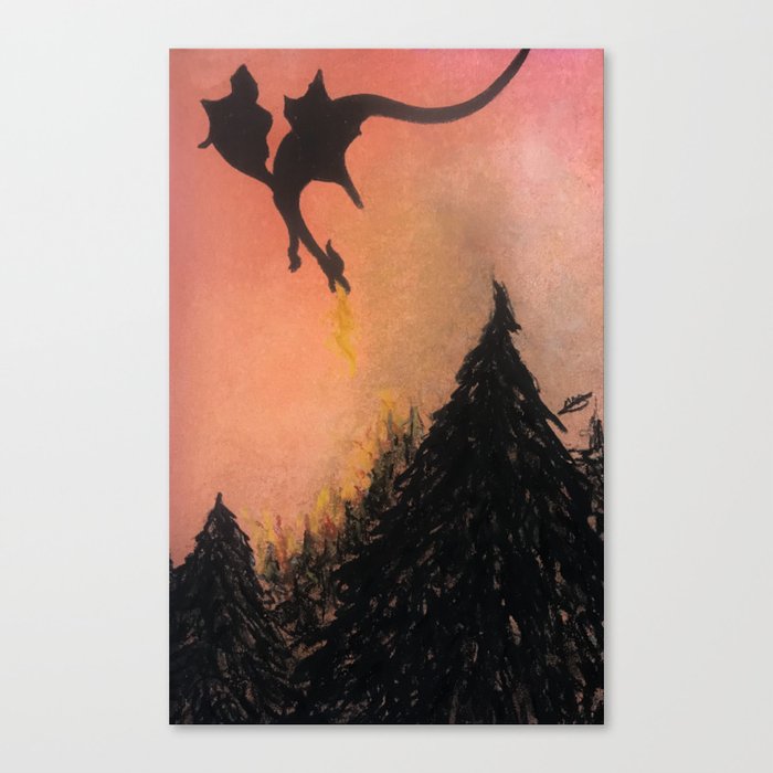 Forest Ablaze Canvas Print