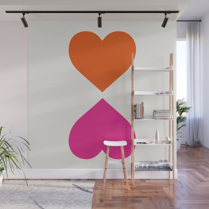 Two Hearts Wall Mural