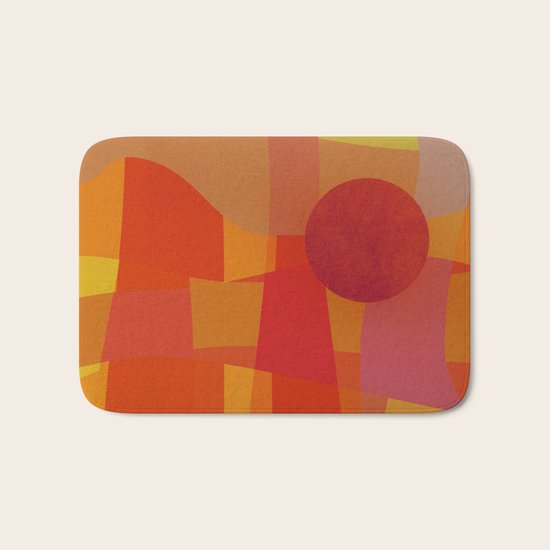 Red Hot Sun Bath Mat