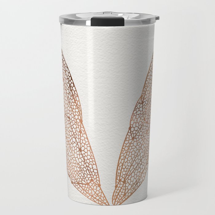 Cicada Wings in Rose Gold Travel Mug