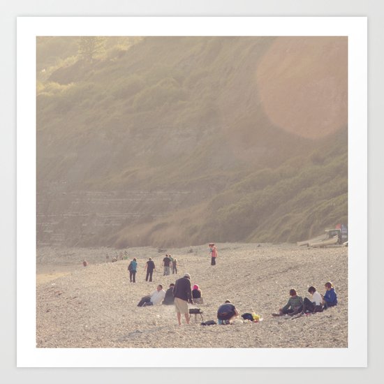 sandy sausages by the sea shore... Art Print