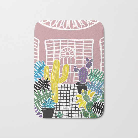 Cacti & Succulent Greenhouse Bath Mat