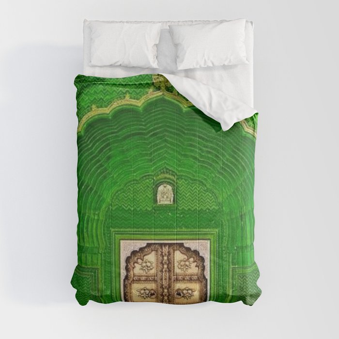 Ganesh Palace in Jaipur India Doorway Comforter