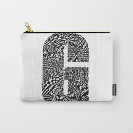 Alphabet Letter G Impact Bold Abstract Pattern (ink drawing) Carry-All Pouch