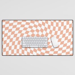 Trippy Swirl // Peach Desk Mat