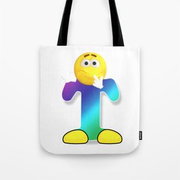 Letter T Alphabet Smiley Monogram Face Emoji Shirt for Men Women Kids Tote Bag