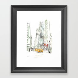 New York City Taxi Framed Art Print