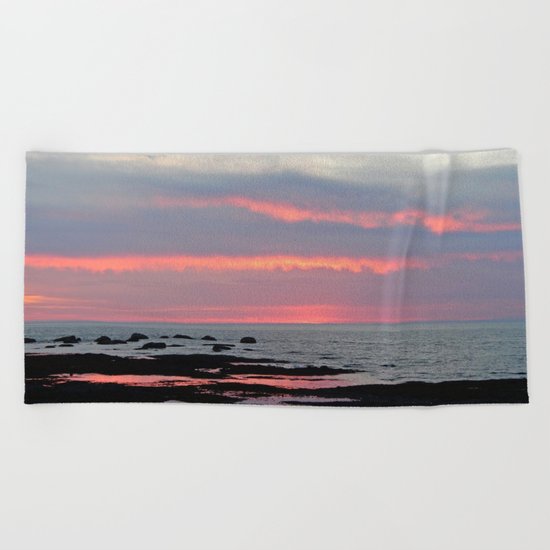 Texture Filled Clouds Beach Towel