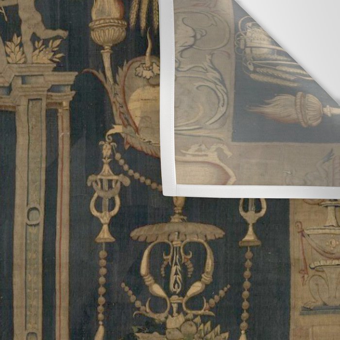 Antique 16th Century Goddess Ceres Grotesque Flemish Tapestry