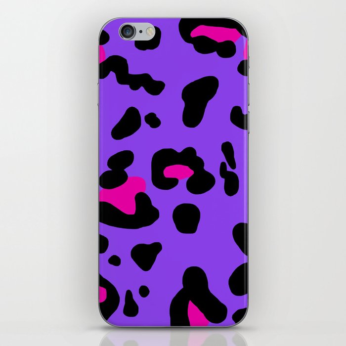 Purple Leopard Pattern iPhone Skin