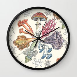Mushroom Color Wheel Wall Clock