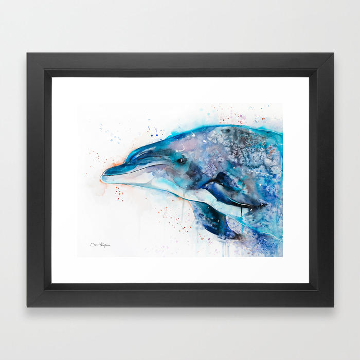 Dolphin Framed Art Print By Slaveika Society6 - Dolphin Framed Art Print By Slaveika Society6