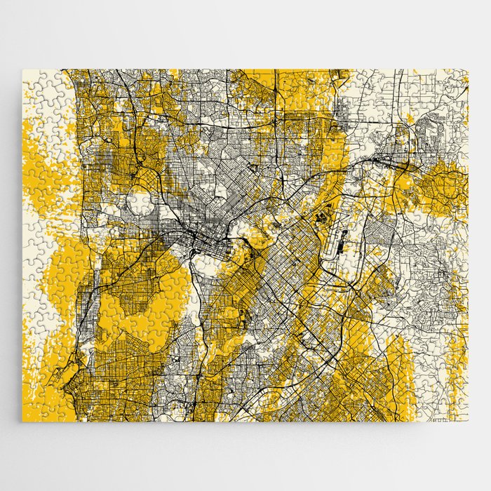 Australia, Perth Map - Aesthetic City Map Jigsaw Puzzle