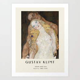 Poster-Gustav Klimt-Adam and Eva.  Art Print