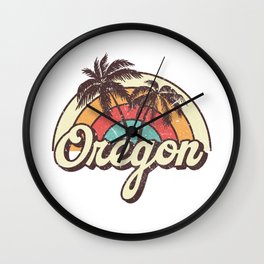 Oregon beach city Wall Clock