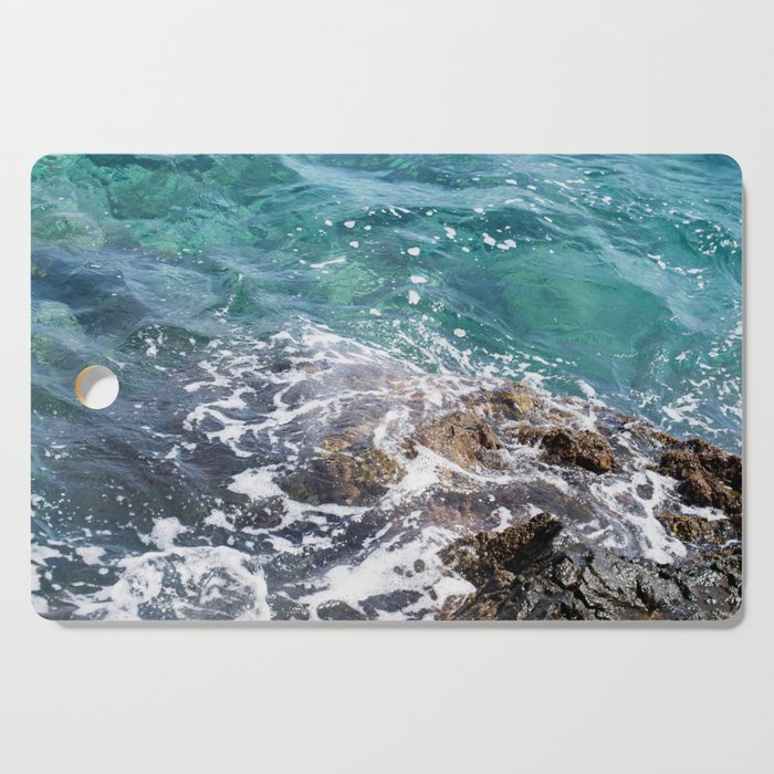 Breaking Waves On Volcanic Rock  Cutting Board