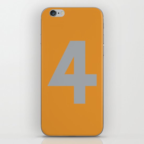 Number 4 iPhone & iPod Skin