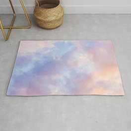 cotton candy clouds Area & Throw Rug