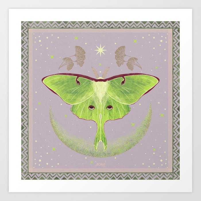 luna moth Art Print