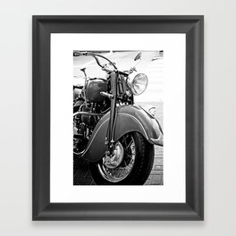 Motorcycle-B&W Framed Art Print