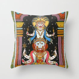 Supreme Deity Jagannath Hindu painting Throw Pillow