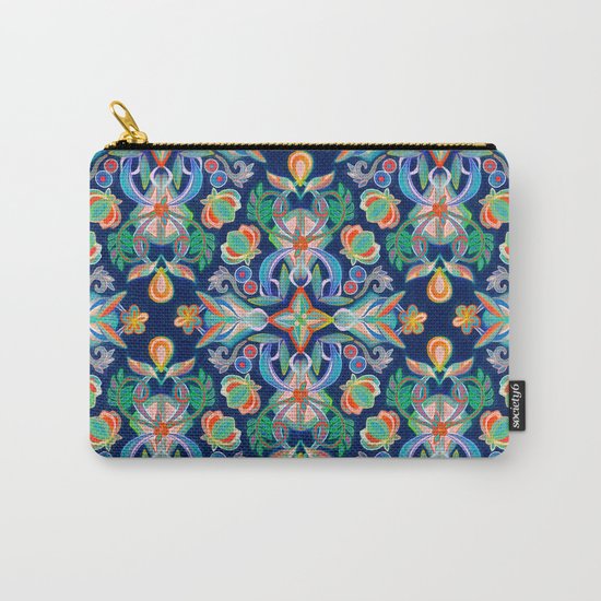 Boho Navy and Brights Carry-All Pouch
