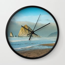 Cannon Beach Oregon, Haystack Rock Wall Clock
