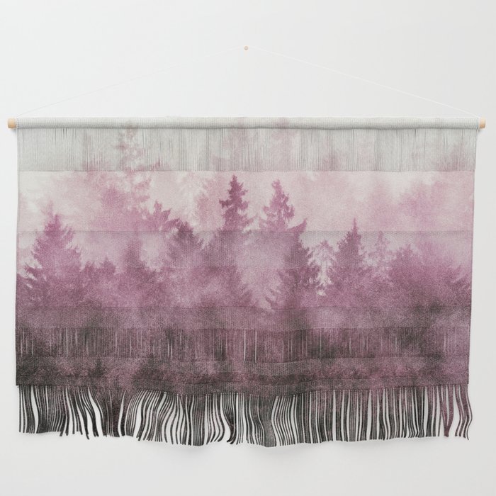 The Heart Of My Heart // Queen Of The Woods Purple Fog Forest Home Wall Hanging