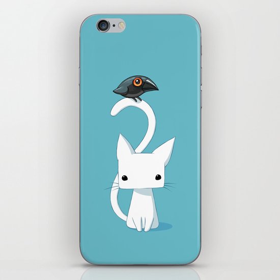 Cat and Raven iPhone & iPod Skin