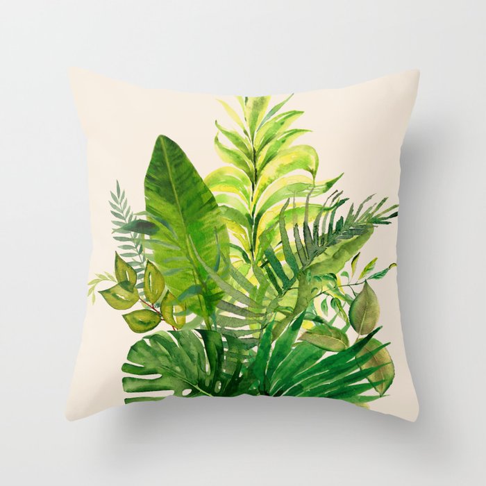 Leaves 1 Throw Pillow