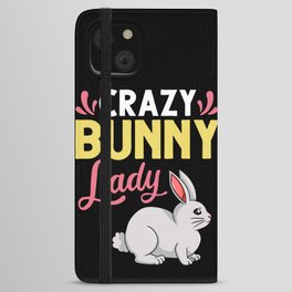 Rabbit Bunny Lionhead Angora Rex Harlequin Cage iPhone Wallet Case