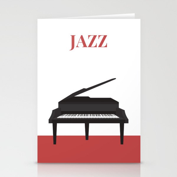 Piano Jazz Stationery Cards