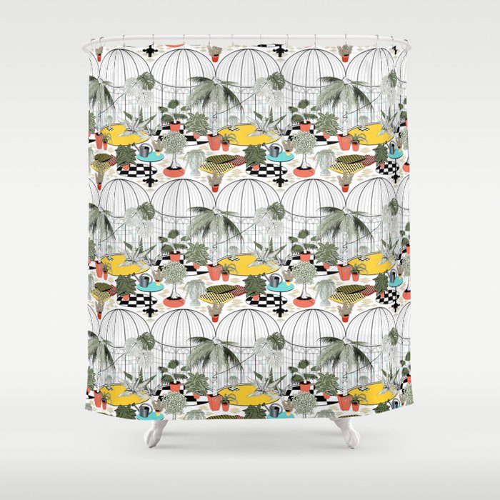 Tropical Greenhouse Shower Curtain By, Shower Curtain Greenhouse