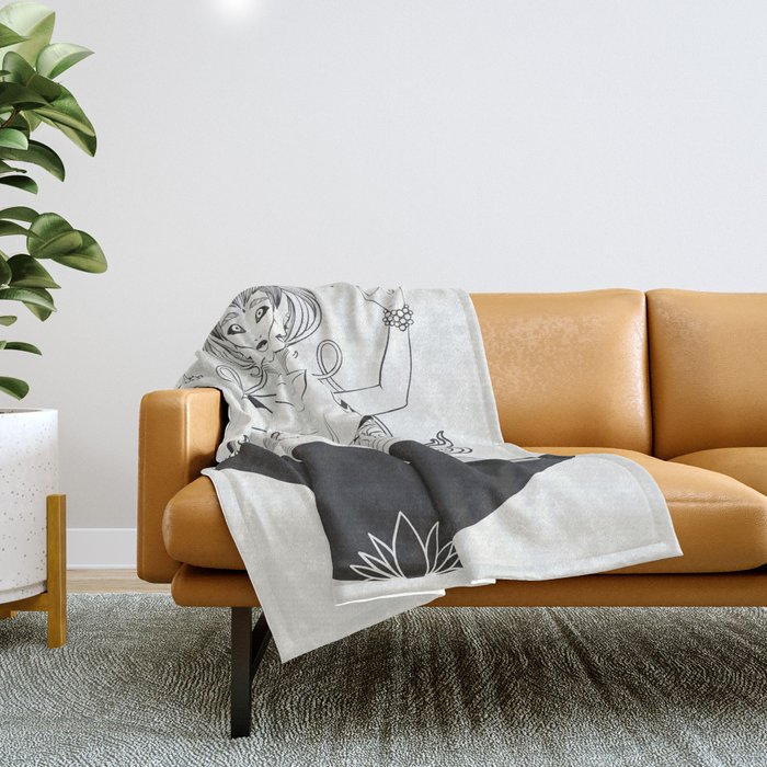 Ramen noodle throw blanket top