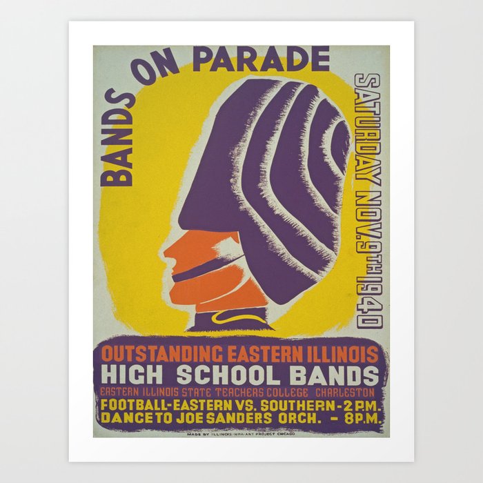 Vintage poster - Bands on Parade Art Print
