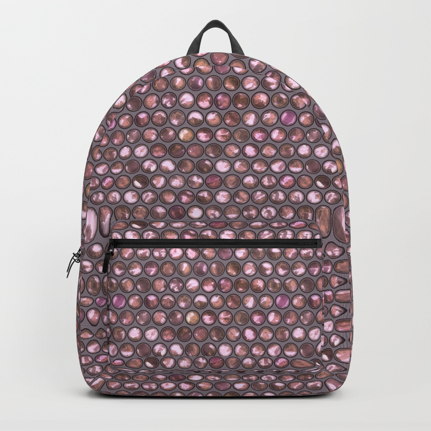 pink shiny backpack