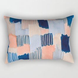 salmon & blue Rectangular Pillow