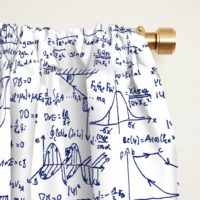 Physics Equations in Blue Pen