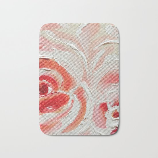 Peach Plums Bath Mat