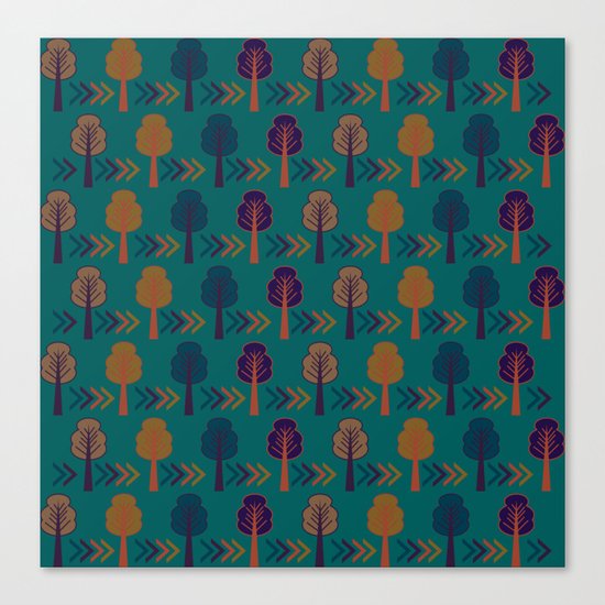 Trees and arrows Canvas Print