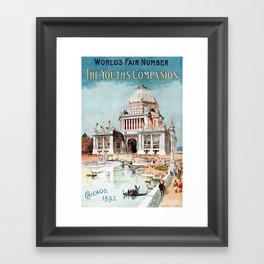 Vintage 1893 Chicago World's fair expo Framed Art Print