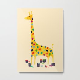 Paint by number giraffe Metal Print