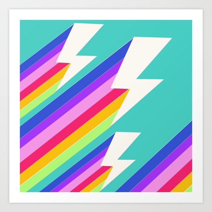 Electric Rainbow Art Print