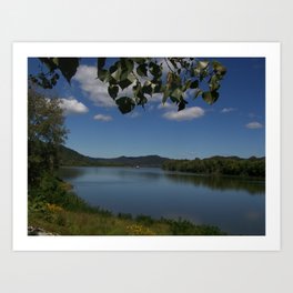 Kentucky and Ohio river Art Print | Water, Kentucky, Photo, Leaves, Summer, Grass, Seasons, Clouds, Body, Warm 
