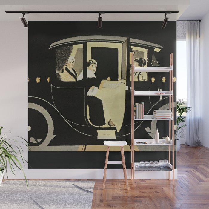 C Coles Phillips “Flanders Colonial Electric” Vintage Car Wall Mural by