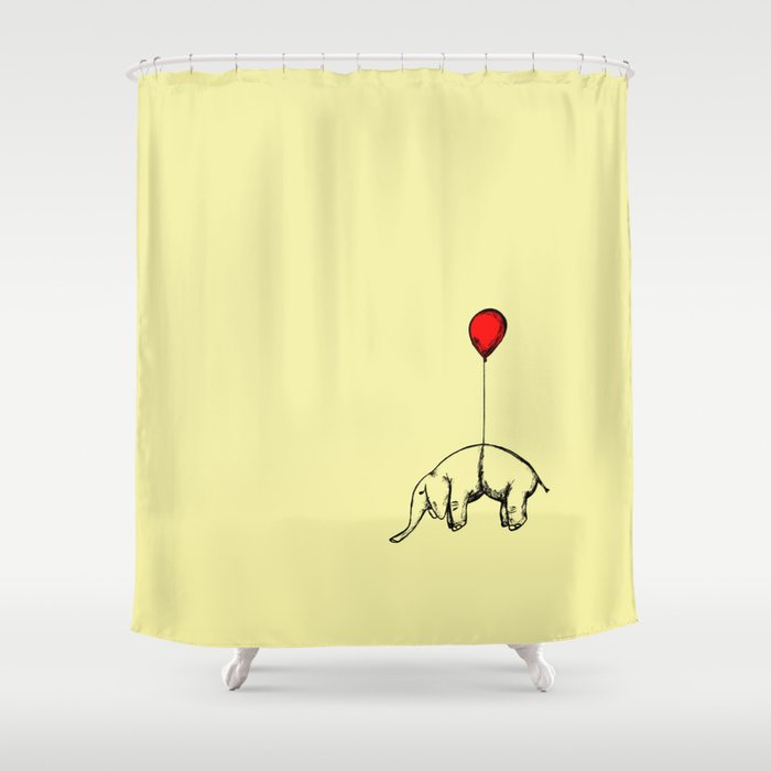 Red Elephant Shower Curtain