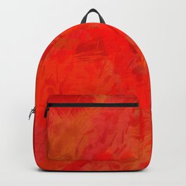 Hand drawn bright red orange Backpack
